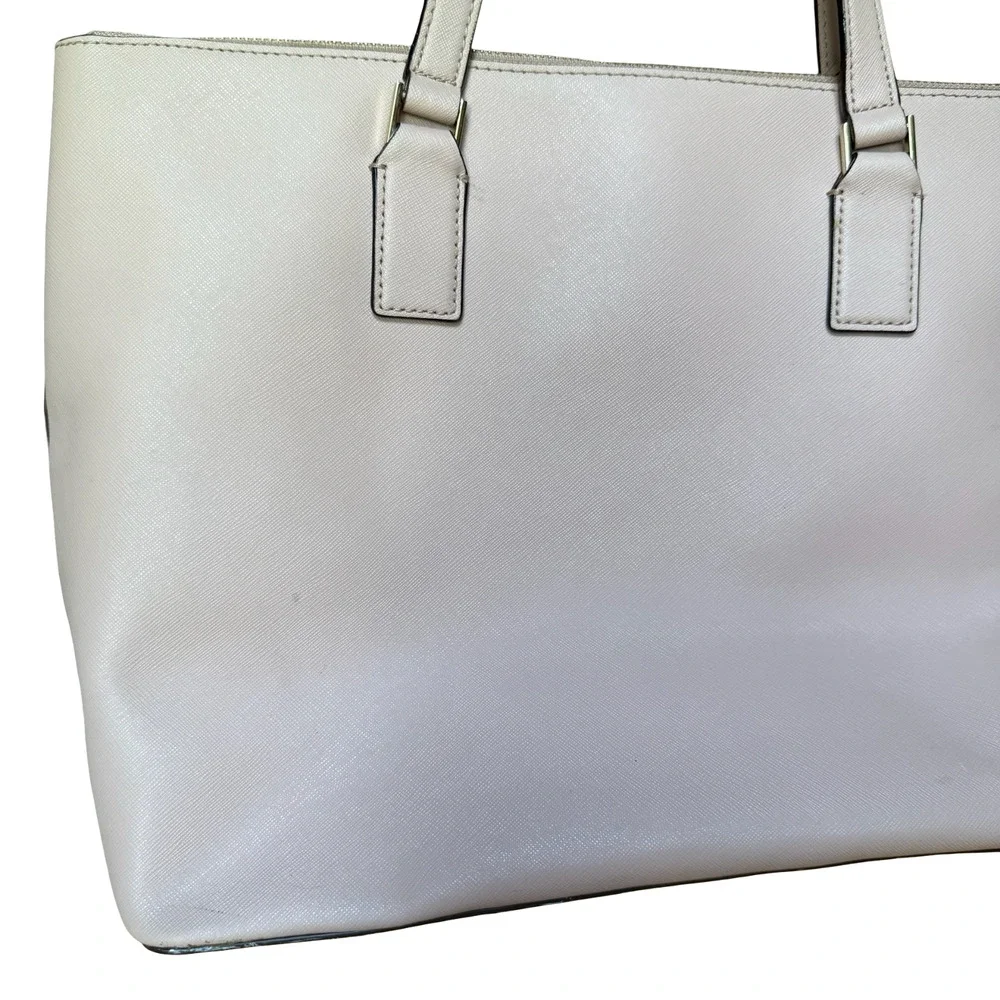 Kate Spade New York Light Pink Large Tote Shoulder Bag Purse Leather 16x11x6